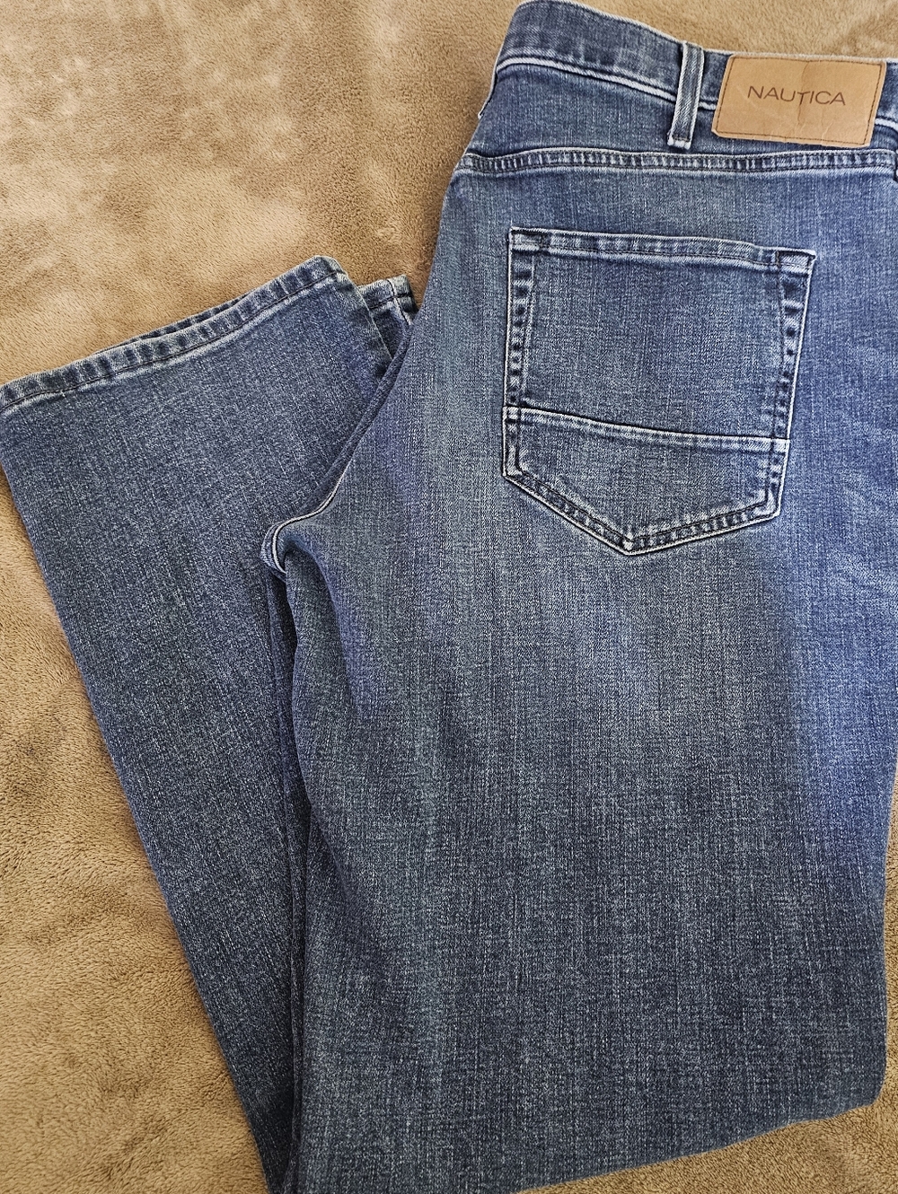 Nautica Men's Blue Straight Leg Denim Jeans